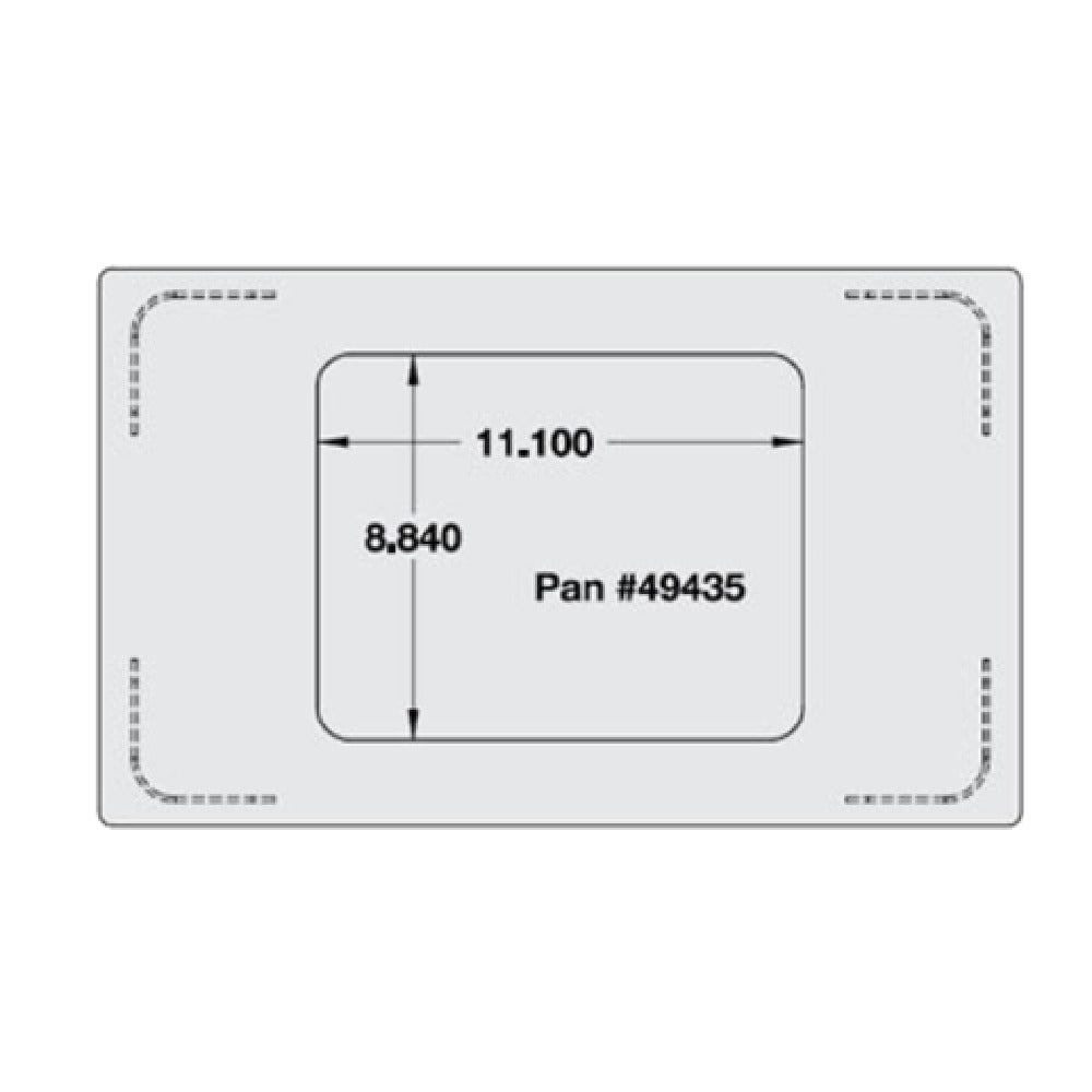 Vollrath 8242816 Miramar™ Single Size Template For Miramar™ Cookware Stainless Steel With Satin Edge