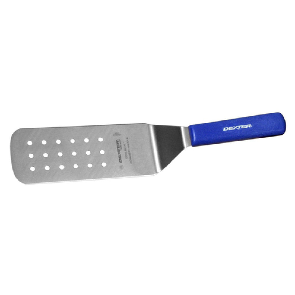 Dexter Russell PS286-8H-PCP Sani-Safe® Cool Blue™ (19703H) Perforated Turner 8" X 3"