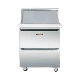 Traulsen UPD2706D0-0300 - Dealer's Choice Compact Prep Table Refrigerator With Roll-top Lid Which Serves As An Overshelf