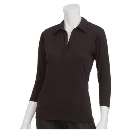 Chef Works TSWOBLKL Women's Definity Shirt Fitted Style 3/4 Sleeves