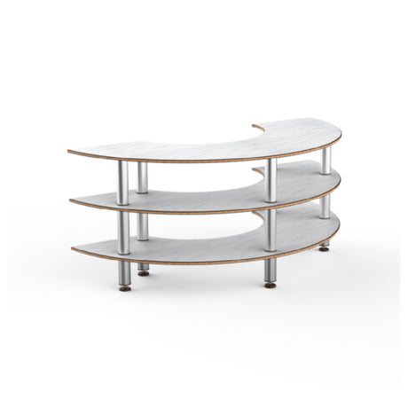 Steelite MGCMSX01CSXF - Modular Creative Curved Unit White Carrera Stainless Steel