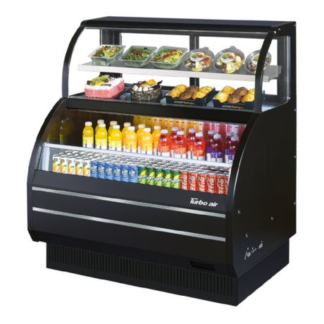 Turbo Air TOM-W-50SB-N Open Display Merchandiser Combination Case With Refrigerated Top Shelf