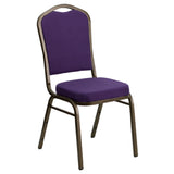 Flash Furniture FD-C01-PUR-GV-GG Hercules Series Stacking Banquet Chair 500 Lb. Weight Capacity