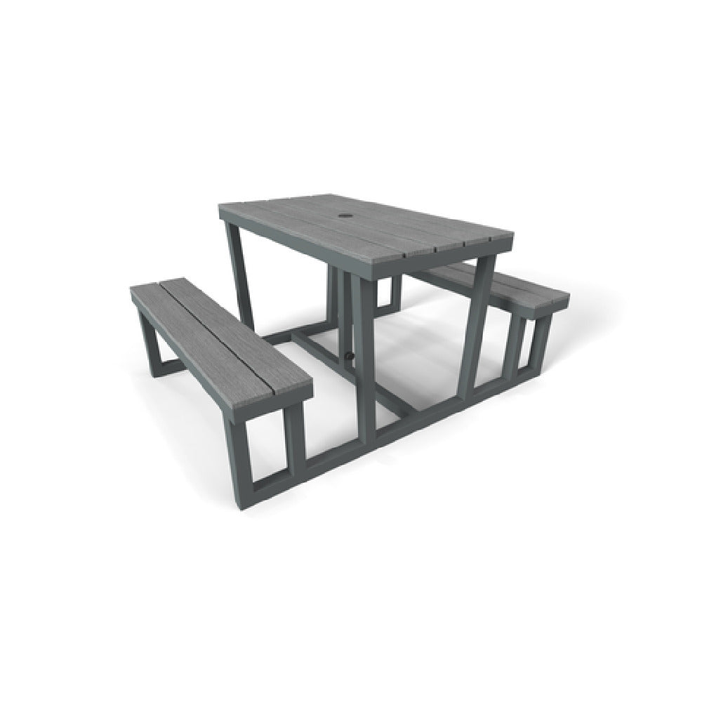 Plantation Prestige Commercial Furniture 8882548-01 Durango Picnic Table Rectangular 48"L X 62"W X 30"H Overall