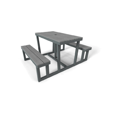 Plantation Prestige Commercial Furniture 8882548-01 Durango Picnic Table Rectangular 48"L X 62"W X 30"H Overall
