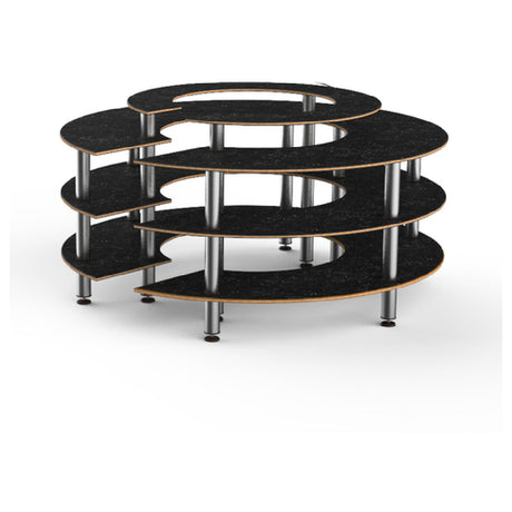 Steelite MGCMSB01MSXF Mogogo Buffet Solutions Modular Market Station 4-tier 81-1/2"W X 82"D X 41"H