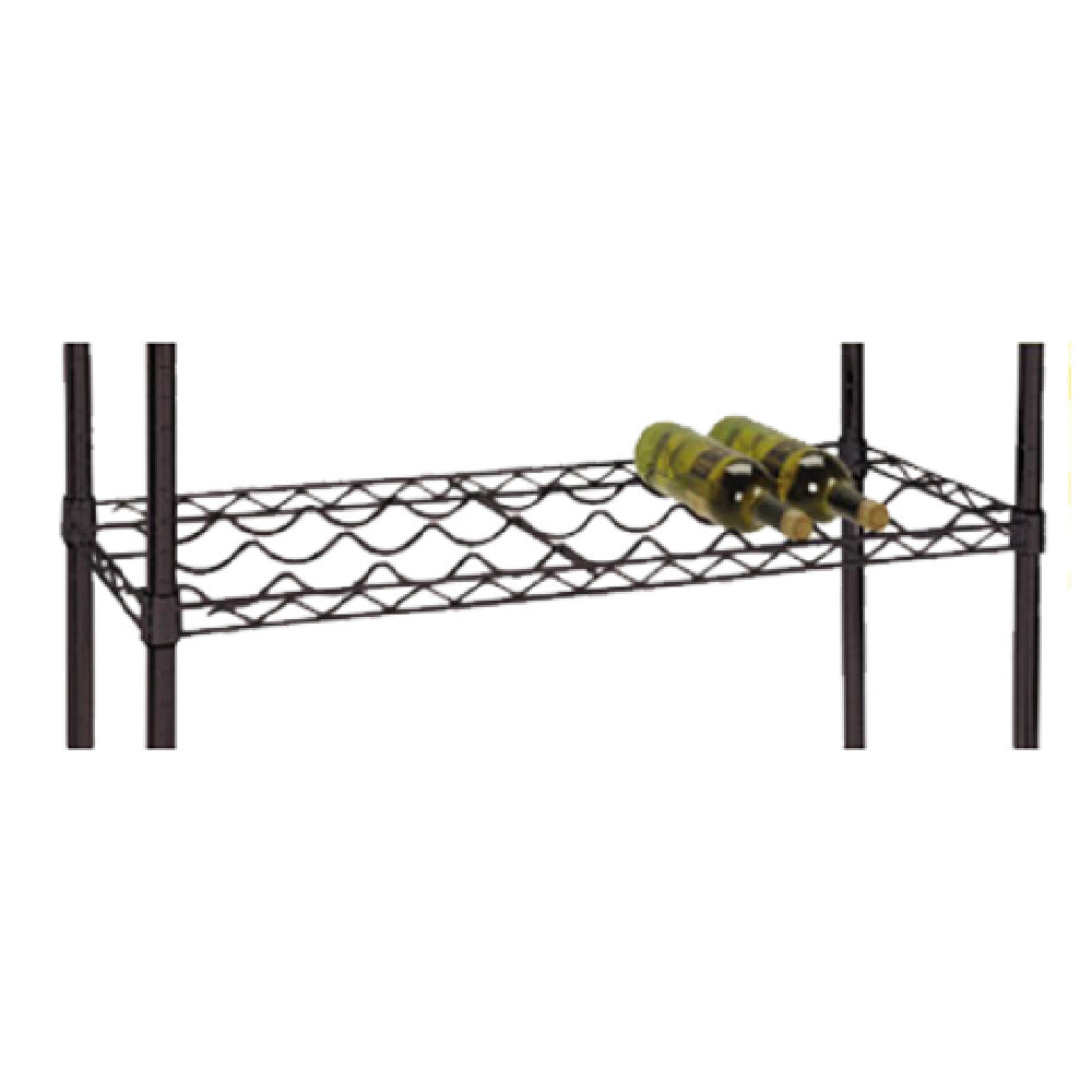 1880 Hospitality FFWS1448BK Focus Foodservice Single Cradle Wire Wine Shelf 48"W X 14"D