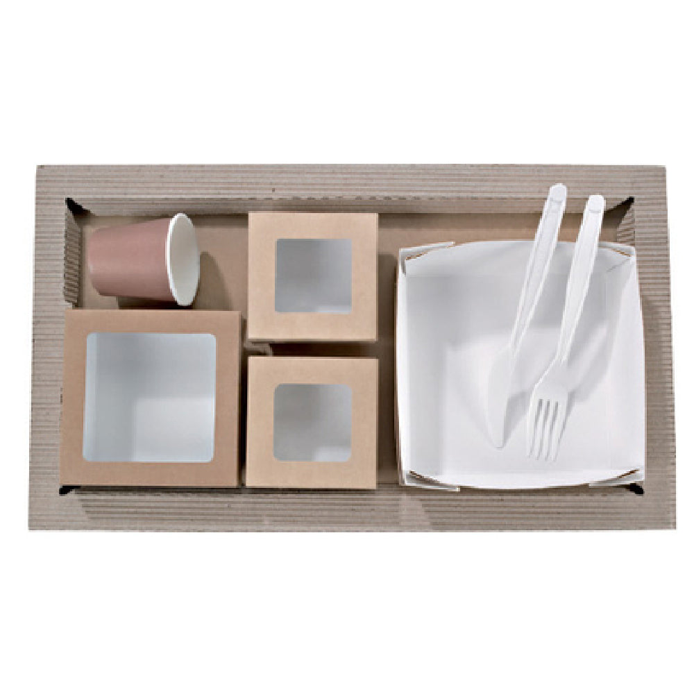 PacknWood CHOKRAKRAY6 - VIP Lunchbox Kit, Includes: (250) 210CHOKBASE Meal Trays