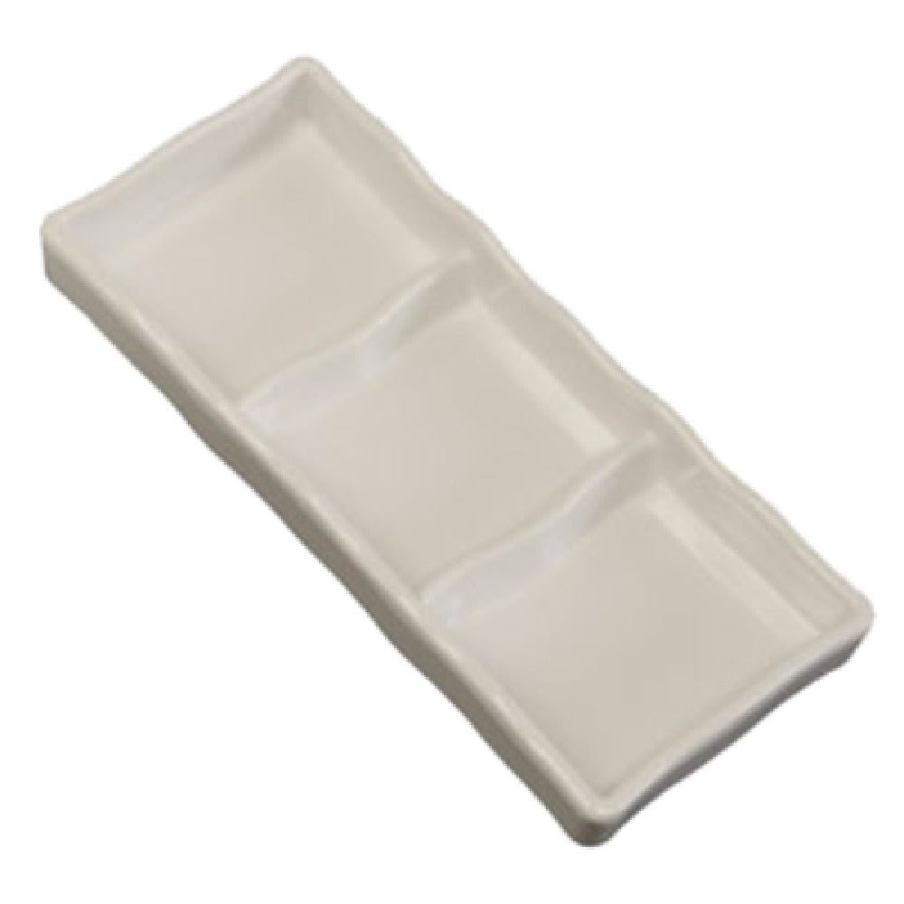 Town 31283/DZ Sauce Dish Three Compartment 7-1/2" X 3-1/4"