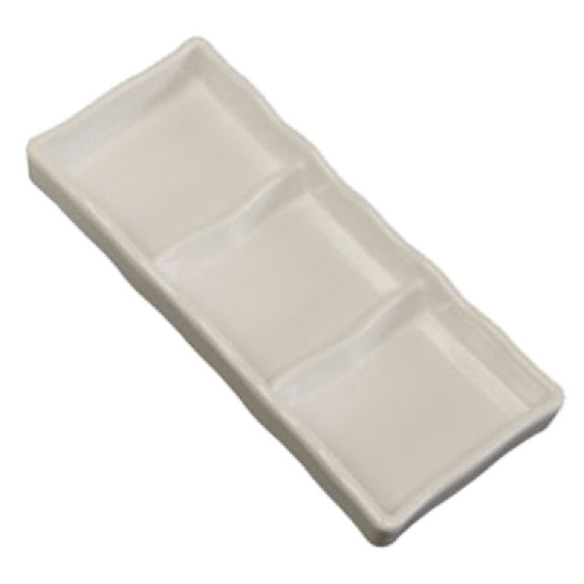 Town 31283/DZ Sauce Dish Three Compartment 7-1/2" X 3-1/4"