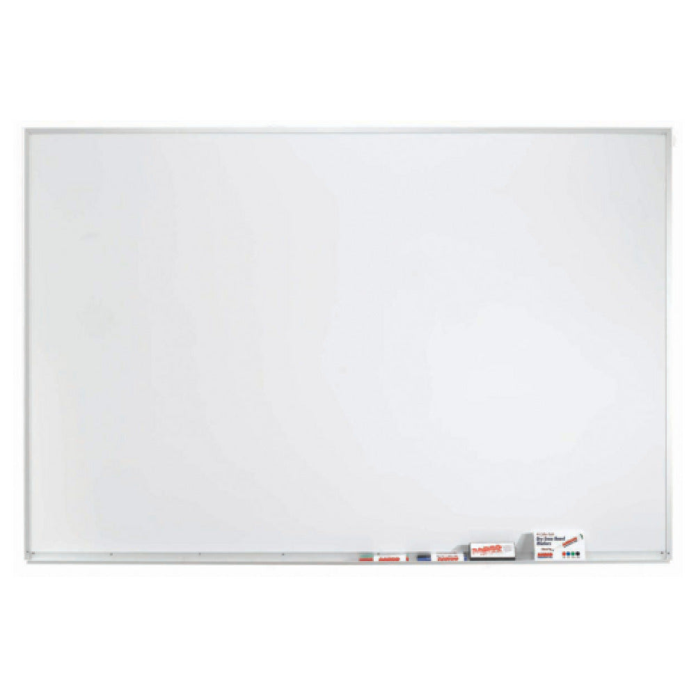 Aarco WDS4872 White Porcelain Markerboard Wall Mount 72"W X 48"H