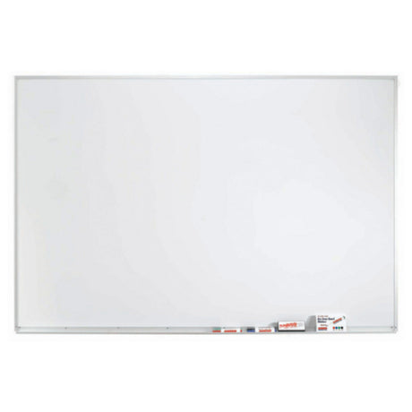 Aarco WDS4872 White Porcelain Markerboard Wall Mount 72"W X 48"H