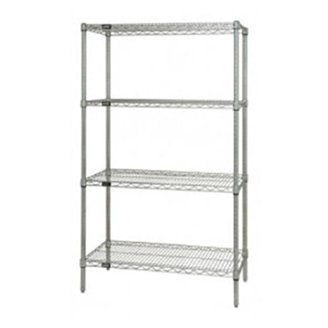 Quantum WR86-2442C Wire Shelving Starter Kit 42"W X 24"D X 86"H 600 800 Lb. Capacity