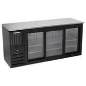 Beverage Air BBN72HC-F-GS-B - Refrigerated Food Rated Back Bar Storage Cabinet, Three-section