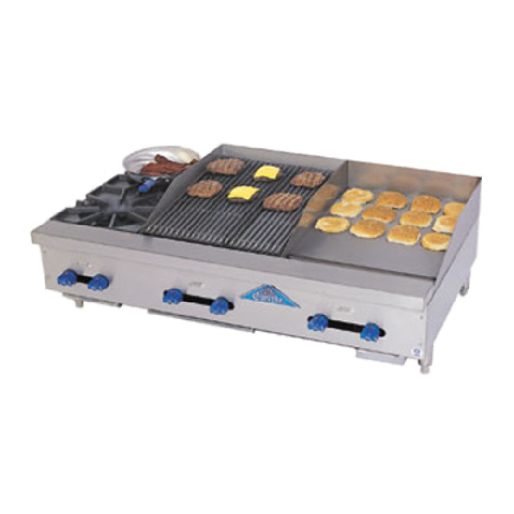 Comstock-Castle FHP48-18T-2.5RB Char-Broiler/Griddle Combination Countertop Gas