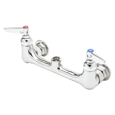 T&S Brass B-0131-LN-CR-SC Pre-Rinse Mixing Faucet Less Nozzle Wall Mount With 8" Adjustable Centers