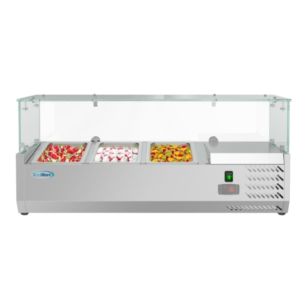 Koolmore SCDC-3P-SSL Refrigerated Countertop Prep Unit 39-9/10"W (3) 1/3 Pan Capacity