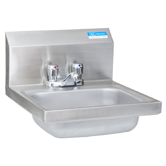 BK Resources BKHS-D-1410-4MF Hand Sink Wall Mount 14" Wide X 10" Front-to-back X 5" Deep Bowl