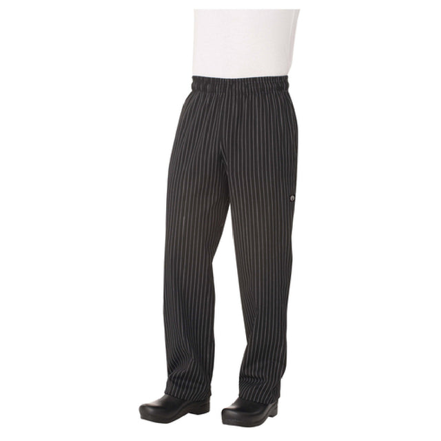 Chef Works PINB-000-S Designer Baggy Pants Elastic Waistband With Drawstring Tapered Legs