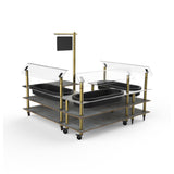 Steelite MGCMLB03GBXW Mogogo Buffet Solutions Modular Chilled Salad Station 3-tier