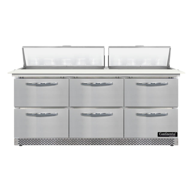 Continental Refrigerator D72N18C-FB-D Designer Line Sandwich Unit Front Breather