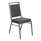 Flash Furniture FD-LUX-SIL-DKGY-GG Hercules Series Stacking Chair 600 Lb. Weight Capacity