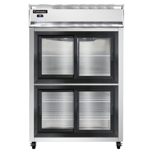 Continental Refrigerator 2RSNSGDHD Refrigerator Reach-in Display Two-section