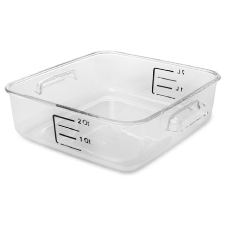 Rubbermaid FG630200CLR - Space Saving Container, 2 Quart, 8-3/4"L X 8-5/16"W X 2-11/16"H