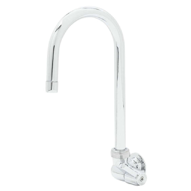 T&S Brass 5F-1WLX05 Faucet Wall Mount 11-3/4"H Swivel Gooseneck Spout With 5-9/16" Spread