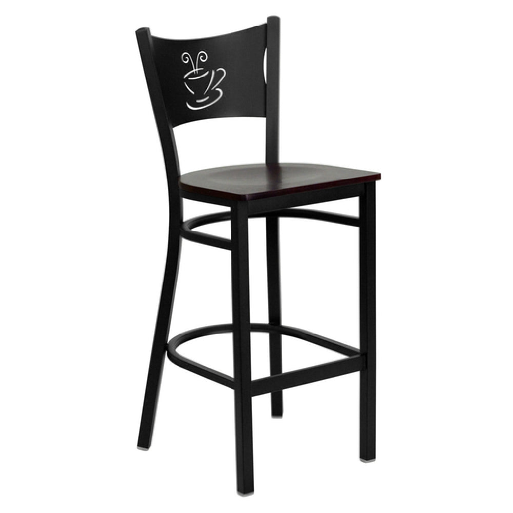 Flash Furniture XU-DG-60114-COF-BAR-MAHW-GG Hercules Series Restaurant Bar Stool