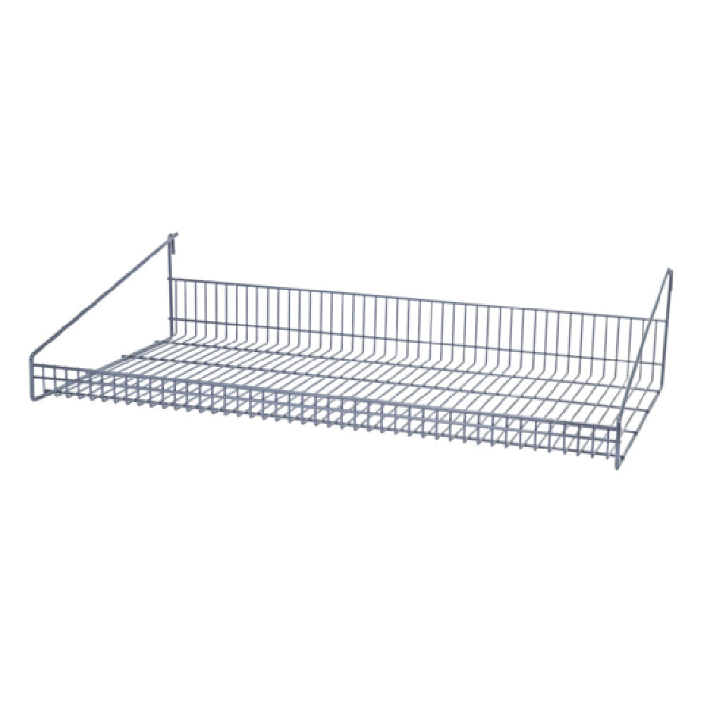 Quantum SG-LS1836GY Store Grid Shelf 36"W X 18"D X 7-1/2"H With Retaining Front Edge