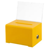 Alpine Industries ADI637-YEL Suggestion Box 6.2" X 4" X 4.5"H Message Display