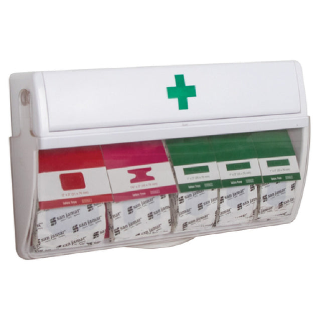 San Jamar MKBD100 Mani-Kare® Bandage Dispenser Includes: (1) Large Patch Bandage Cartridge (10 Bandages Per Cartridge)