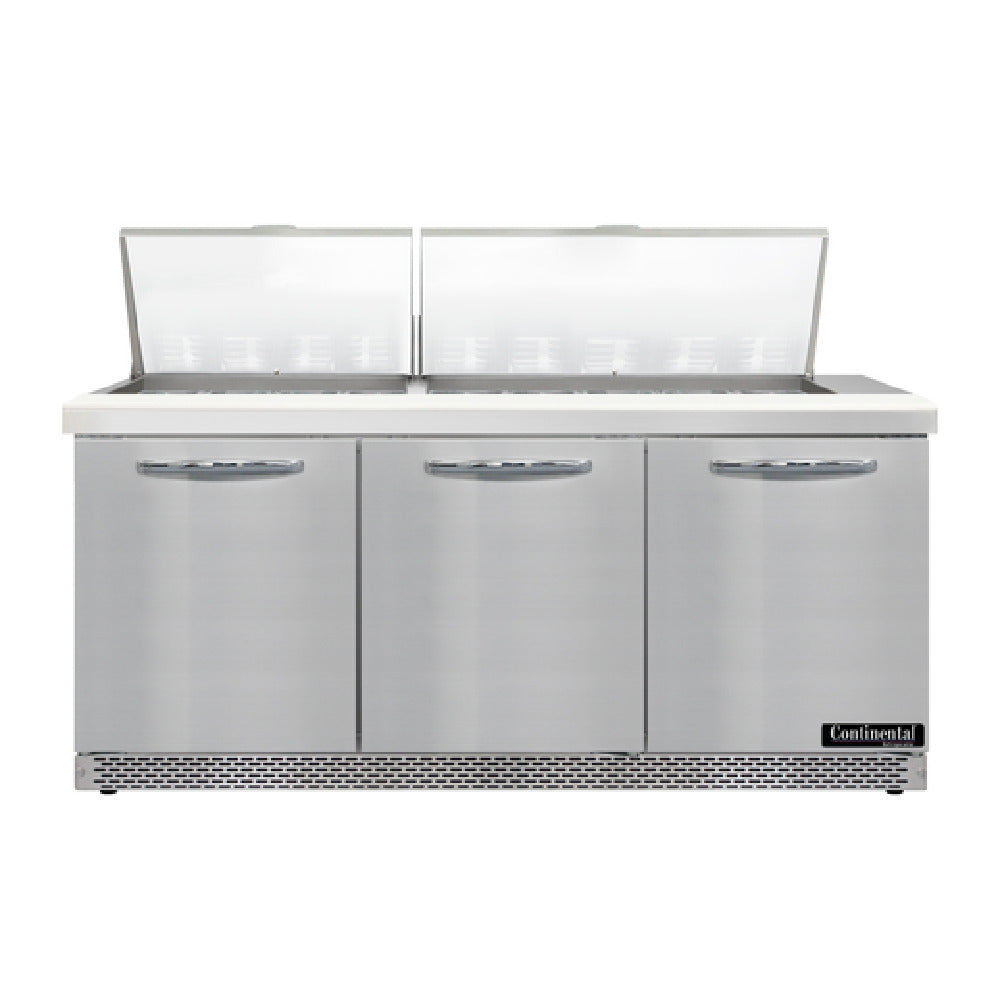 Continental Refrigerator D72N27M-FB Designer Line Mighty Top Sandwich Unit Front Breather