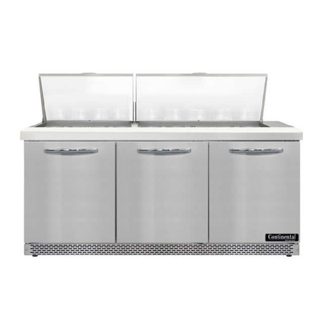 Continental Refrigerator D72N27M-FB Designer Line Mighty Top Sandwich Unit Front Breather