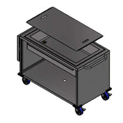 Winholt SS-BC-2748-INSULIB-FS18-HDC - Mobile Grab And Go Ice Cart, 28.6"W X 70.5"L X 35.1"H