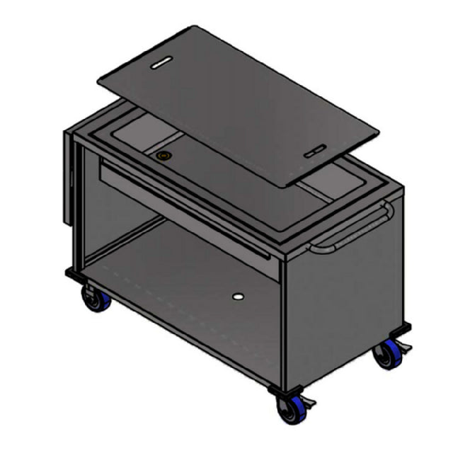 Winholt SS-BC-2748-INSULIB-FS18-HDC - Mobile Grab And Go Ice Cart, 28.6"W X 70.5"L X 35.1"H