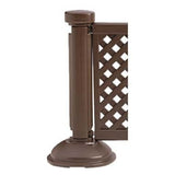 Grosfillex US960423 Fence Post & Base Interlocking Brown