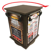 Menu Solutions HB4S-B Table Tent Holds 5" X 7" Inserts With 4 Views