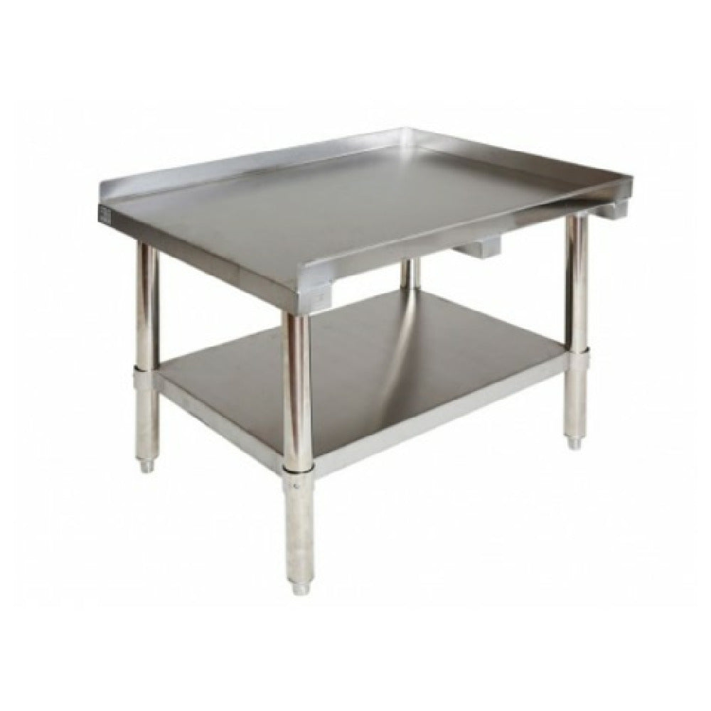 Klinger's Trading ES3036.5 Equipment Stand 36-1/2"W X 30"D X 24"H 18 Gauge Stainless Steel Top With 2"H Up-turn On Sides & Rear