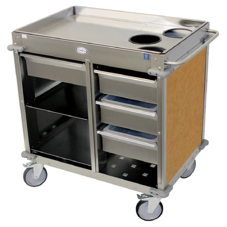 Cadco BC-4-L1 MobileServ® Beverage Cart Back-loading (3) Airpot Wells