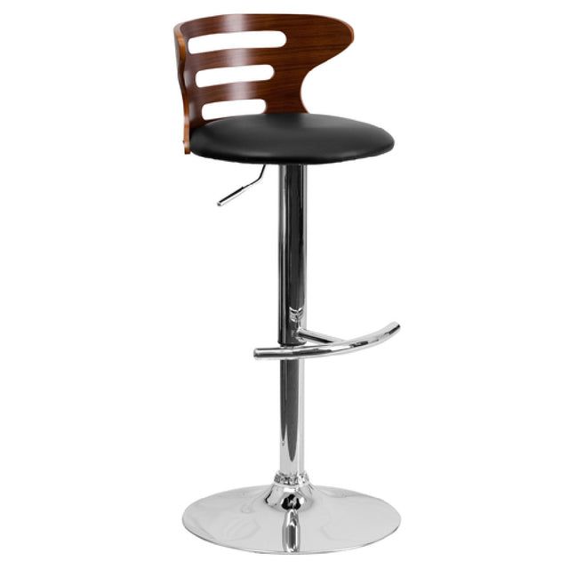 Flash Furniture SD-2019-WAL-GG Bentwood Swivel Bar Stool Adjustable Height Contemporary Style