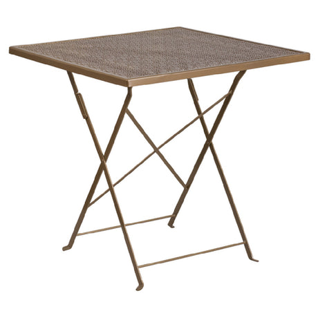 Flash Furniture CO-1-GD-GG Folding Patio Table 28"W X 28"D X 28"H Square