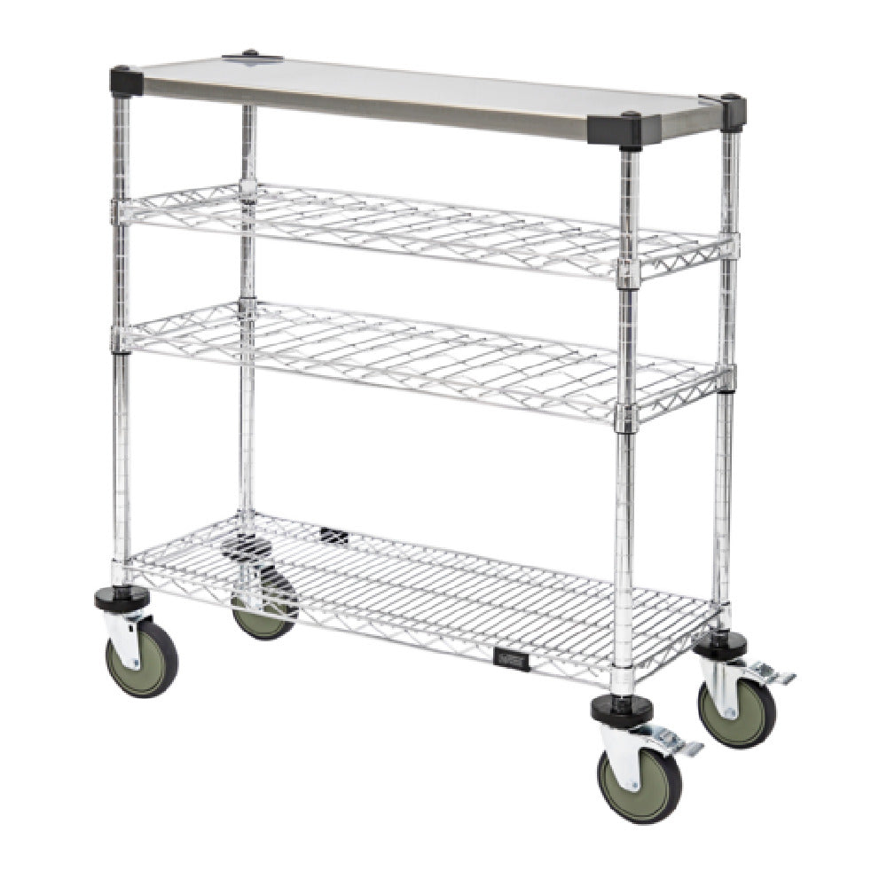 Quantum WRC-1436WSC-1SS Wine Display/Worktable Cart 36"W X 14"D X 40"H 1200 Lb. Load Capacity