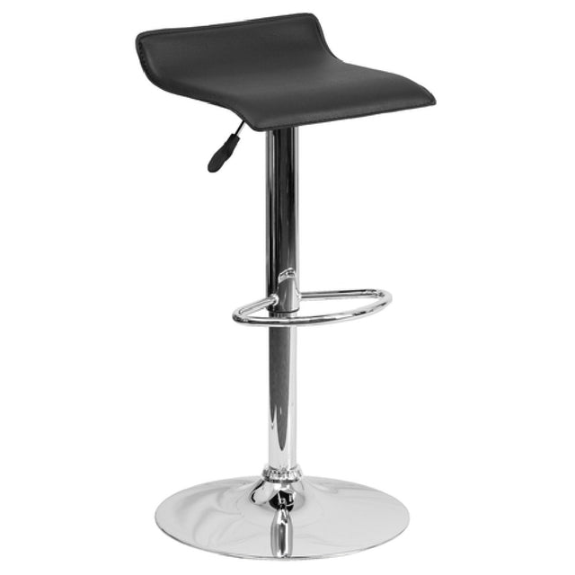 Flash Furniture DS-801-CONT-BK-GG Swivel Bar Stool Adjustable Height Contemporary Style