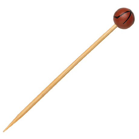 PacknWood 210BBBASK12 - Basketball Skewers, 4.7", Freezer Safe