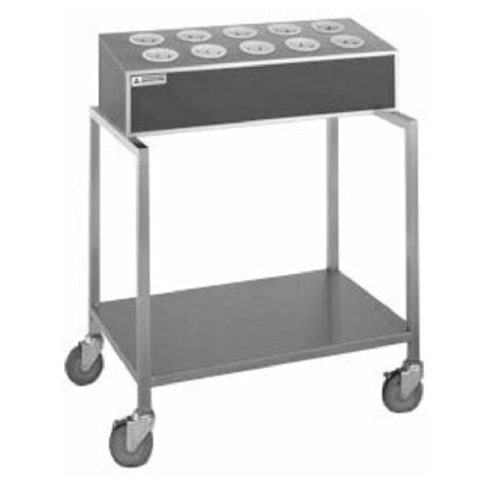 Atlas Metal CWTS Tray & Silverware Dispenser Unit Open Frame Mobile Design