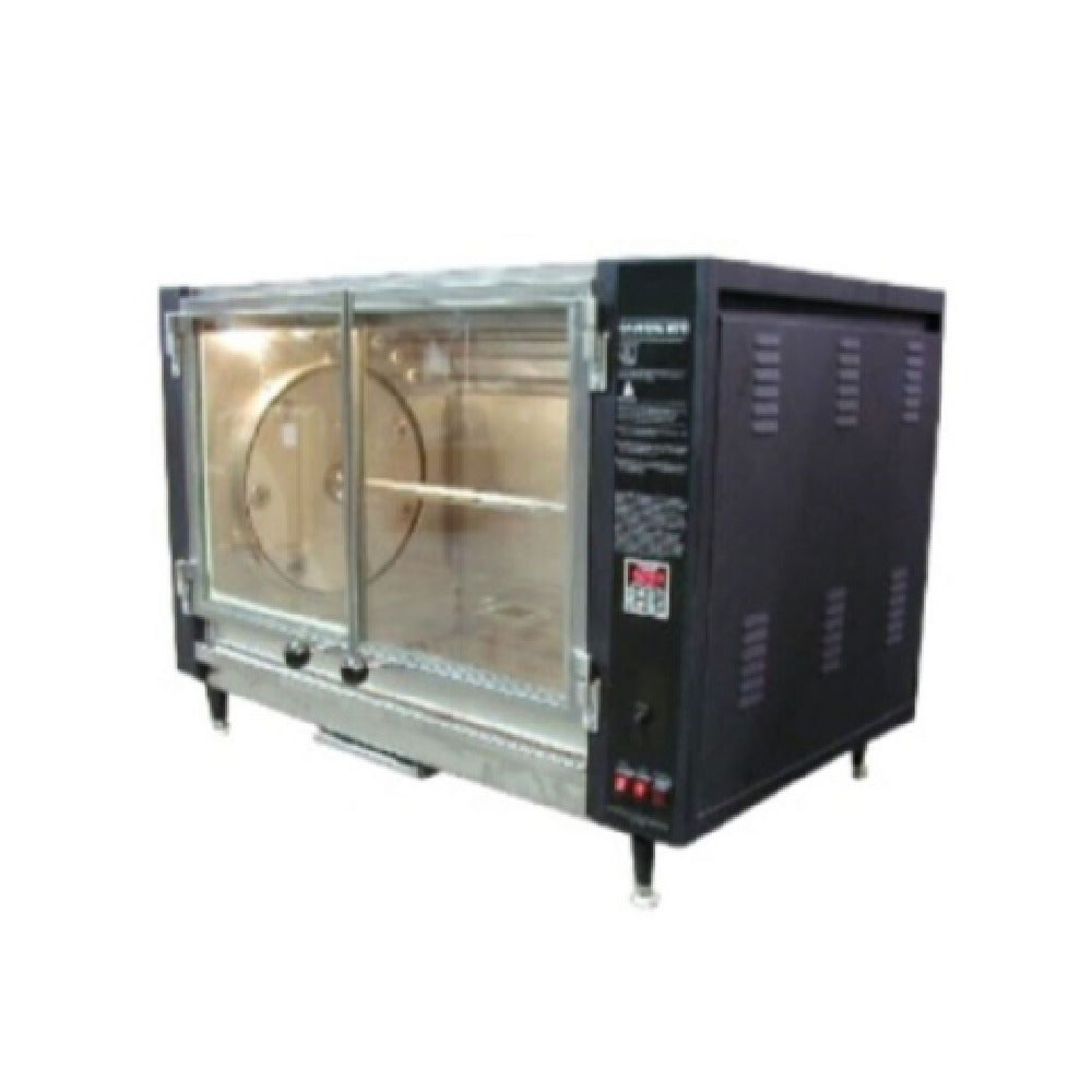 Hickory Industries, Inc. N/7.5G-NG - Gas Batch Rotisserie Oven, 7 Spit Cooking Chamber W/ Computer Controls. 35-42 Chicken Capacity Featuring Double Rotation Planetary Drum System