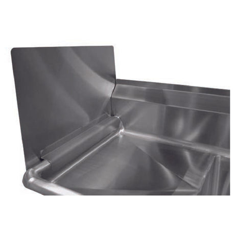 Advance Tabco K-700F-24 Side Splash Removable For FC & FE Series Sinks With 24" Front-to-back Bowls