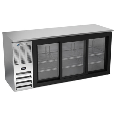 Beverage Air BBN72HC-F-GS-S - Refrigerated Food Rated Back Bar Storage Cabinet, Three-section